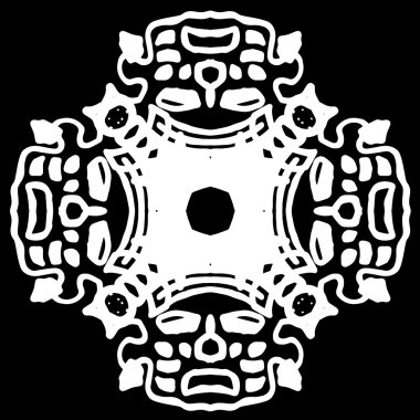 Süsleme soyut, desen kalıp, tasarım, dekorasyon öğesi, vektör çizim kesilmiş