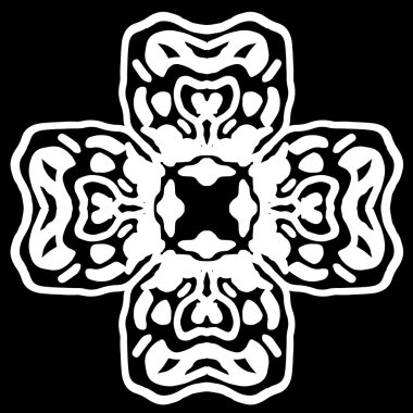 Süsleme soyut, desen kalıp, tasarım, dekorasyon öğesi, vektör çizim kesilmiş