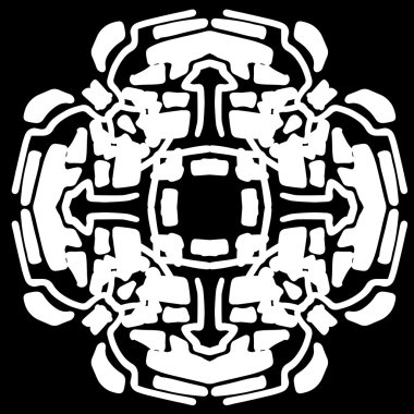 Süsleme soyut, desen kalıp, tasarım, dekorasyon öğesi, vektör çizim kesilmiş