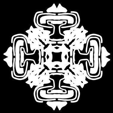 Süsleme soyut, desen kalıp, tasarım, dekorasyon öğesi, vektör çizim kesilmiş