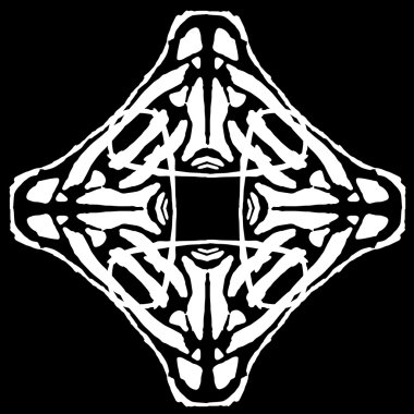 Süsleme soyut, desen kalıp, tasarım, dekorasyon öğesi, vektör çizim kesilmiş