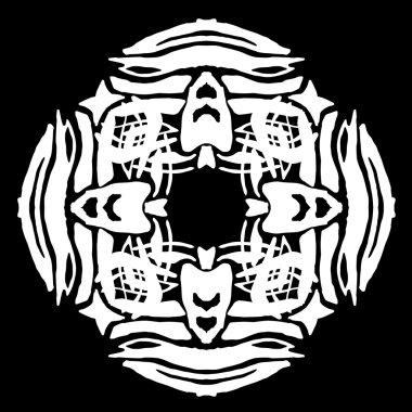 Süsleme soyut, desen kalıp, tasarım, dekorasyon öğesi, vektör çizim kesilmiş