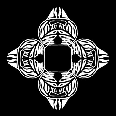 Süsleme soyut, desen kalıp, tasarım, dekorasyon öğesi, vektör çizim kesilmiş