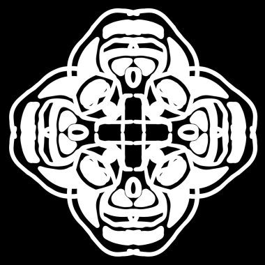 Süsleme soyut, desen kalıp, tasarım, dekorasyon öğesi, vektör çizim kesilmiş