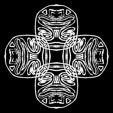 Süsleme soyut, desen kalıp, tasarım, dekorasyon öğesi, vektör çizim kesilmiş