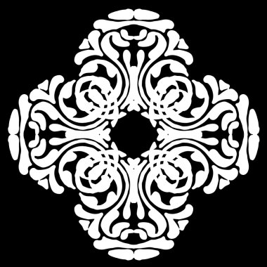 Süsleme soyut, desen kalıp, tasarım, dekorasyon öğesi, vektör çizim kesilmiş