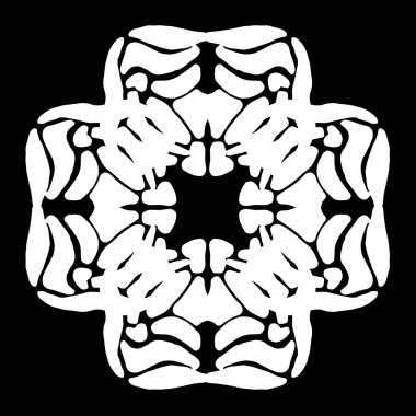 Süsleme soyut, desen kalıp, tasarım, dekorasyon öğesi, vektör çizim kesilmiş