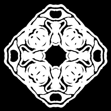 Süsleme soyut, desen kalıp, tasarım, dekorasyon öğesi, vektör çizim kesilmiş