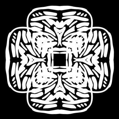 Süsleme soyut, desen kalıp, tasarım, dekorasyon öğesi, vektör çizim kesilmiş