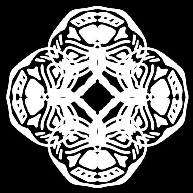 Süsleme soyut, desen kalıp, tasarım, dekorasyon öğesi, vektör çizim kesilmiş