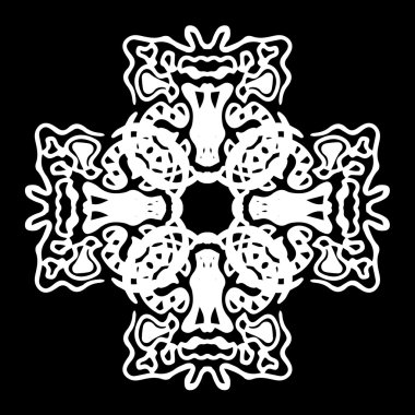 Süsleme soyut, desen kalıp, tasarım, dekorasyon öğesi, vektör çizim kesilmiş