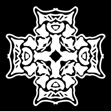 Süsleme soyut, desen kalıp, tasarım, dekorasyon öğesi, vektör çizim kesilmiş