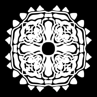 Süsleme soyut, desen kalıp, tasarım, dekorasyon öğesi, vektör çizim kesilmiş