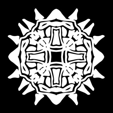 Süsleme soyut, desen kalıp, tasarım, dekorasyon öğesi, vektör çizim kesilmiş