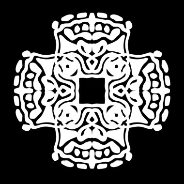 Süsleme soyut, desen kalıp, tasarım, dekorasyon öğesi, vektör çizim kesilmiş