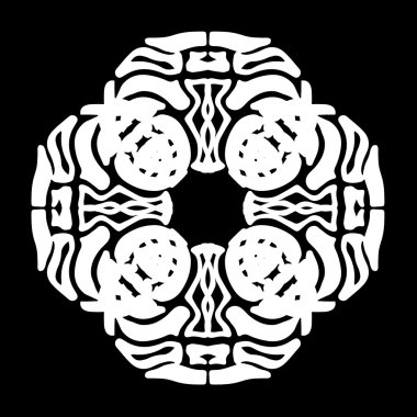 Süsleme soyut, desen kalıp, tasarım, dekorasyon öğesi, vektör çizim kesilmiş