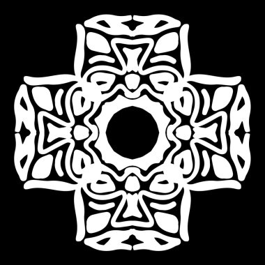 Süsleme soyut, desen kalıp, tasarım, dekorasyon öğesi, vektör çizim kesilmiş