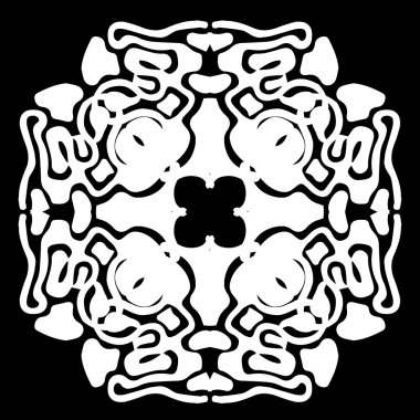 Süsleme soyut, desen kalıp, tasarım, dekorasyon öğesi, vektör çizim kesilmiş