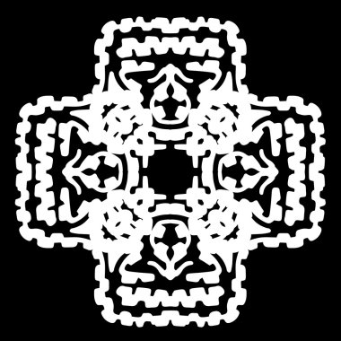 Süsleme soyut, desen kalıp, tasarım, dekorasyon öğesi, vektör çizim kesilmiş