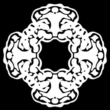 Süsleme soyut, desen kalıp, tasarım, dekorasyon öğesi, vektör çizim kesilmiş