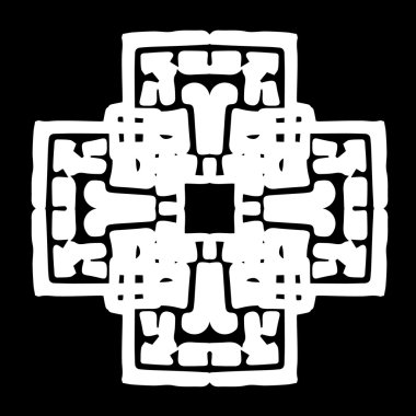 Süsleme soyut, desen kalıp, tasarım, dekorasyon öğesi, vektör çizim kesilmiş