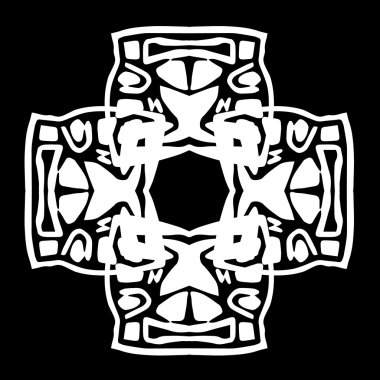 Süsleme soyut, desen kalıp, tasarım, dekorasyon öğesi, vektör çizim kesilmiş