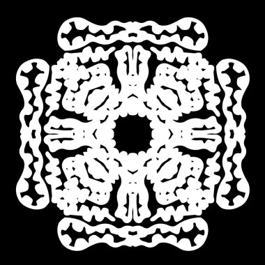 Süsleme soyut, desen kalıp, tasarım, dekorasyon öğesi, vektör çizim kesilmiş