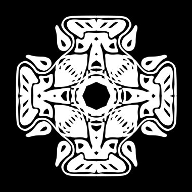 Süsleme soyut, desen kalıp, tasarım, dekorasyon öğesi, vektör çizim kesilmiş