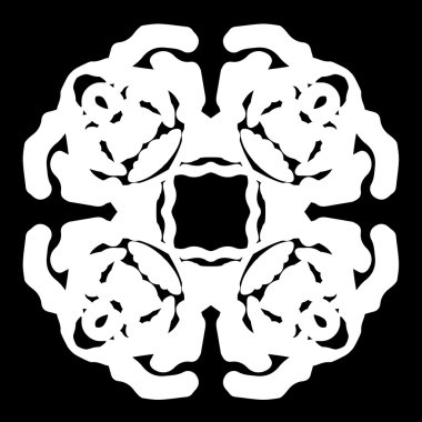 Süsleme soyut, desen kalıp, tasarım, dekorasyon öğesi, vektör çizim kesilmiş