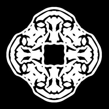 Süsleme soyut, desen kalıp, tasarım, dekorasyon öğesi, vektör çizim kesilmiş