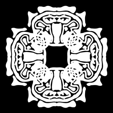 Süsleme soyut, desen kalıp, tasarım, dekorasyon öğesi, vektör çizim kesilmiş