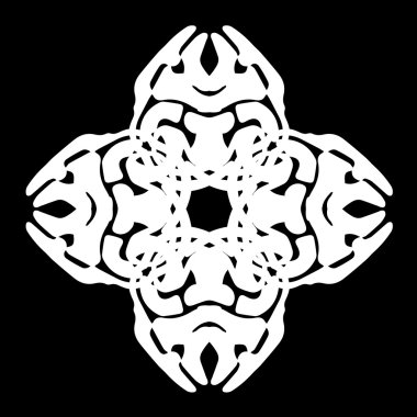 Süsleme soyut, desen kalıp, tasarım, dekorasyon öğesi, vektör çizim kesilmiş