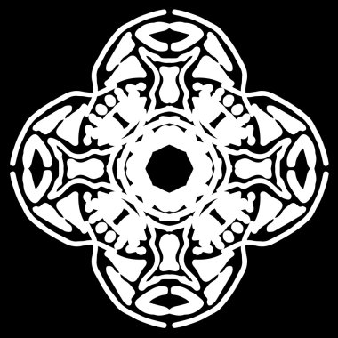 Süsleme soyut, desen kalıp, tasarım, dekorasyon öğesi, vektör çizim kesilmiş