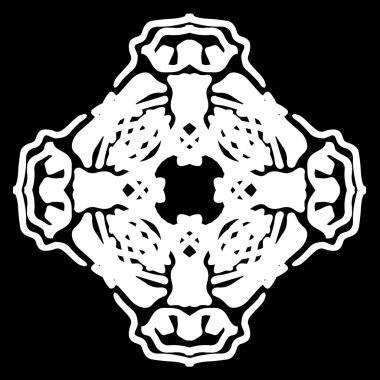 Süsleme soyut, desen kalıp, tasarım, dekorasyon öğesi, vektör çizim kesilmiş