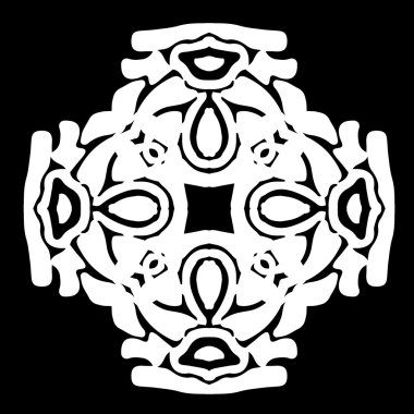 Süsleme soyut, desen kalıp, tasarım, dekorasyon öğesi, vektör çizim kesilmiş