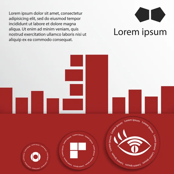 Infographics diagram met cirkels en plaats voor uw tekst — Stockvector