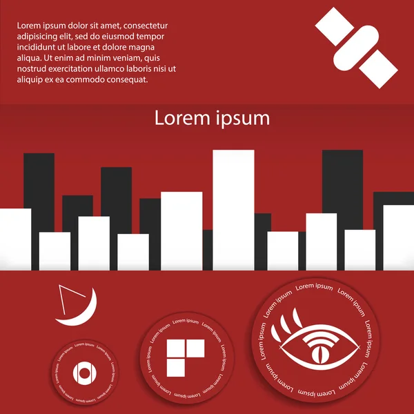 Diagrama de infografías con círculos y lugar para su texto — Archivo Imágenes Vectoriales