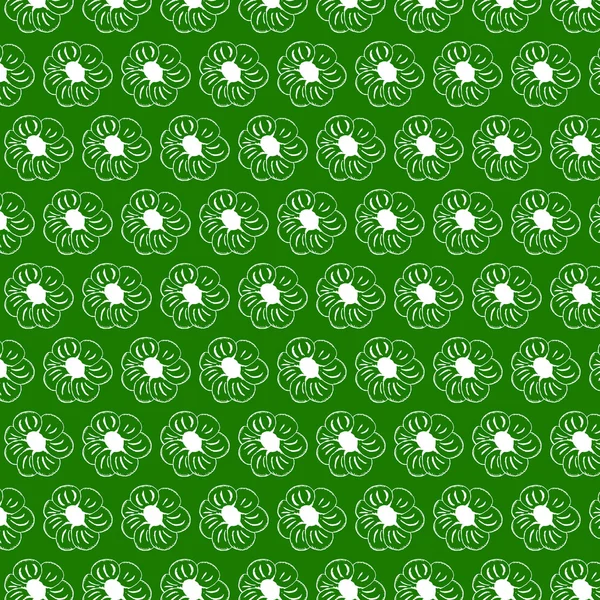 Nahtlose Schönheit florale Muster auf grünem Hintergrund — Stockvektor