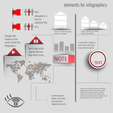 Infographics hafif bir arka plan üzerinde. İş için Infographics.