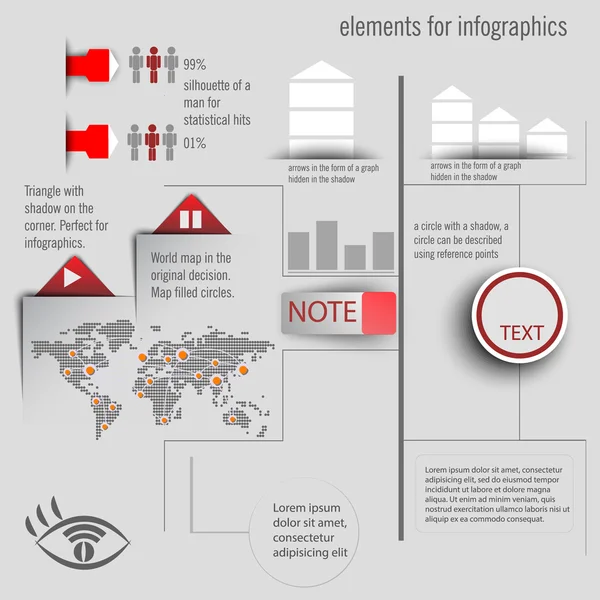 Infographics op een lichte achtergrond. Infographics voor het bedrijfsleven. — Stockvector