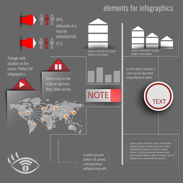 Infographics gri bir arka plan üzerinde. İş için Infographics.