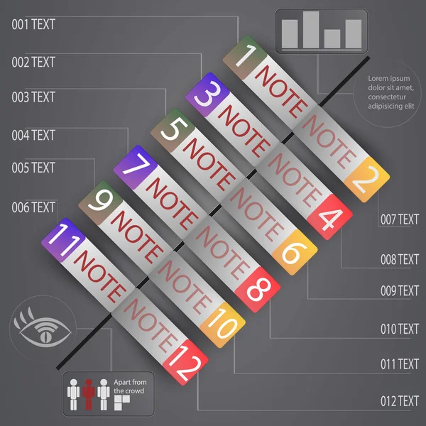 Infográficos em fundo cinza. Infográficos para negócios . — Vetor de Stock