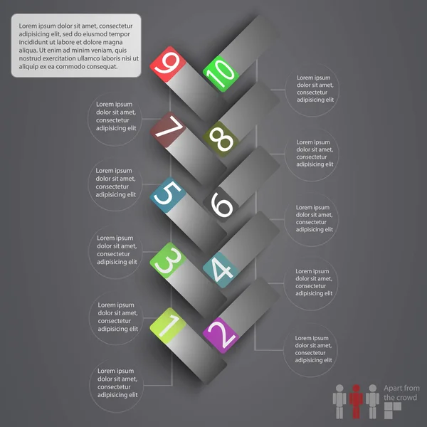 Infographics gri bir arka plan üzerinde. İş için Infographics.