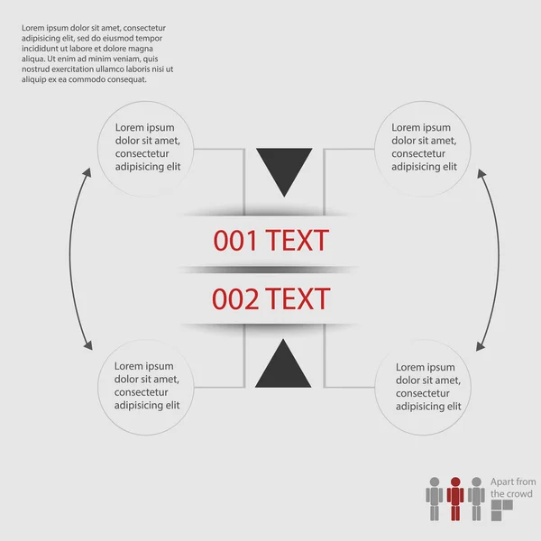 Infografías con líneas para texto con sombra. Información comercial . — Vector de stock