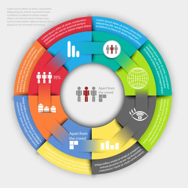 Infographics style pie chart — Stock Photo, Image