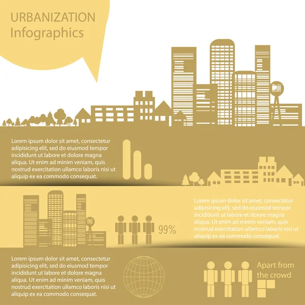 Infografika ve stylu urbanizace — Stock fotografie