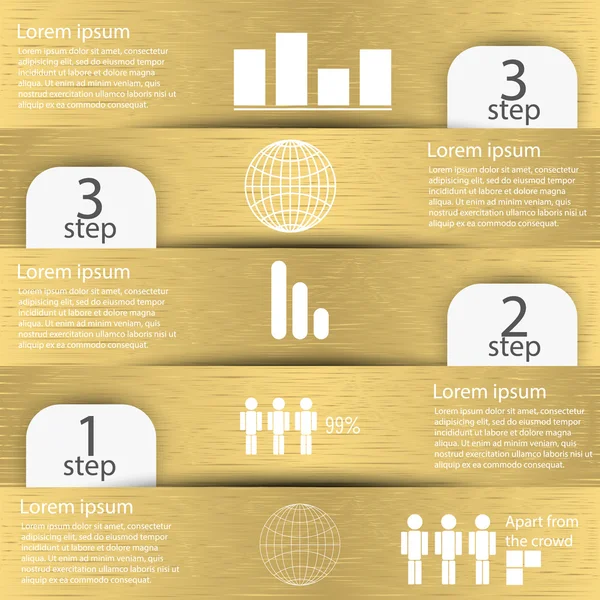 Infográficos com elementos de madeira . — Fotografia de Stock