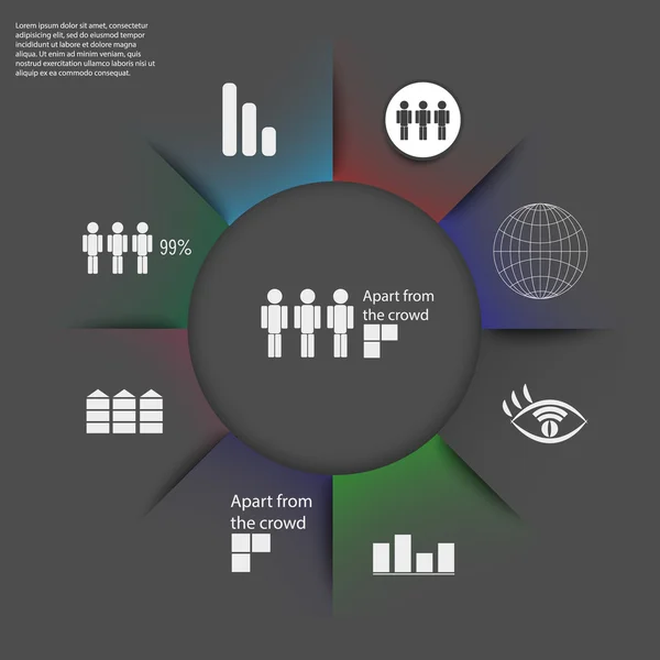 Infographics tarzı pasta grafiği