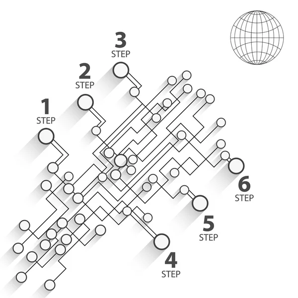 Rede de estilo infográfico com espaço para texto. Procedimento . — Fotografia de Stock