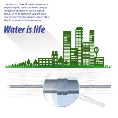 vektör tasarım öğeleri için Infographics köy ve şehir hakkında
